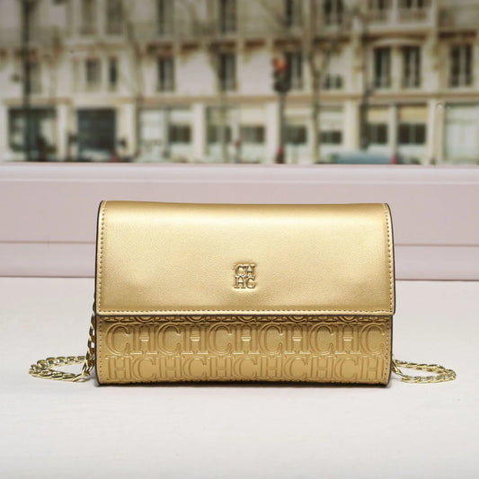 Carolina Herrera Mini borsa vintage testurizzata premium da donna, borsa a tracolla, borsa quadrata sotto le ascelle