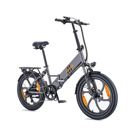 Bicicletta Elettrica Pieghevole HillMiles Mile2 per Adulti, Motore 250W, Batteria 36V13AH, Bici Elettrica da Città per Pendolari, Pneumatici Fat da 20 Pollici