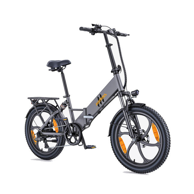 HillMiles Mile2 Folding Electric Bike for Adults, 250W Motor, 36V13AH Battery, Commuter City Electric Bike, 20-inch Fat Tires