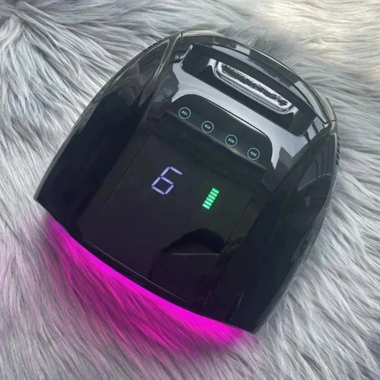 96W Wireless UV LED Nail Dryer, Rechargeable Nail Lamp with Metal Base, Portable Cordless Manicure Curing Light for Gel Polish