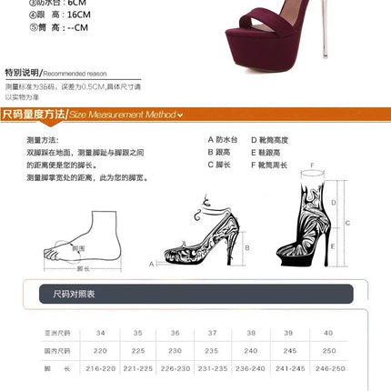 2026 Fashion Designer Metal Ankle Strap Women 16CM Heels Platform Sandals Shoes Female High Heels Sexy Party Dance Ladies Shoes PlatiNum
