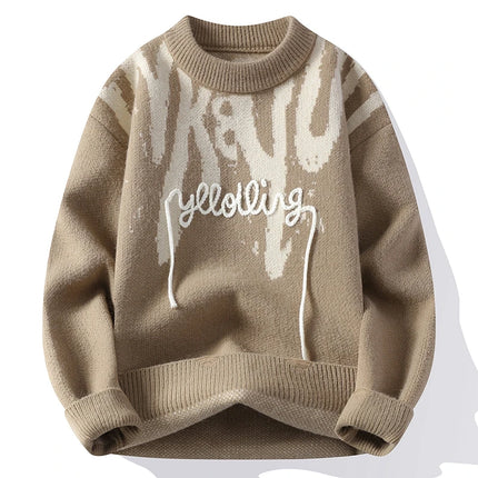 2024 High End Knitted Sweater Luxury Cashmere Sweater Men Korean Harajuku Mens Christmas Jumper Thick Warm Pullover Sweaters Man