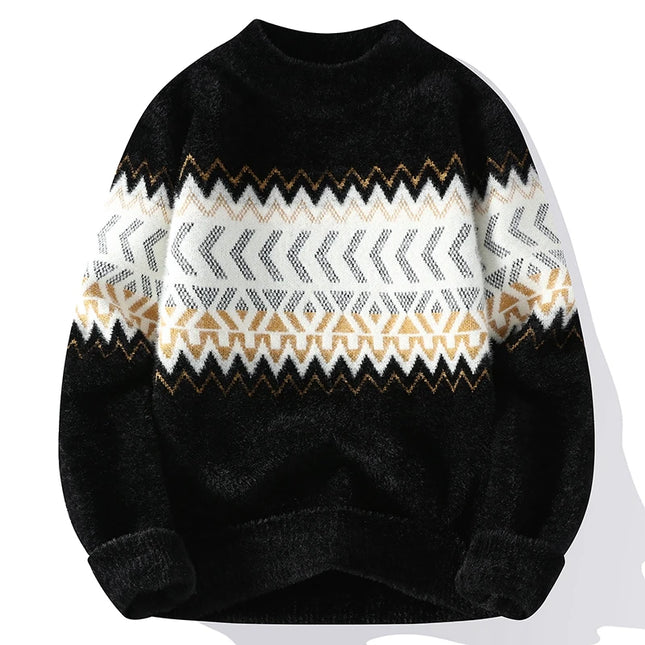 Sweaters men 2023 Winter new arrival thicken sweater Stripe pattern men fashion sweaters autumn Men's wool pullovers MY0799