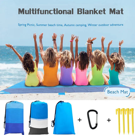 2022 telo mare oversize tappetino senza sabbia spiaggia antivento impermeabile coperte da Picnic tappetino da spiaggia tasca oversize Picnic 4 ancora