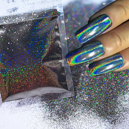 10g/Bag Glitter Snow White Nail Art Sugar Powder Sweater Laser Shiny Decoration Chrome Powder Woolen Candy Effect Nails 2027