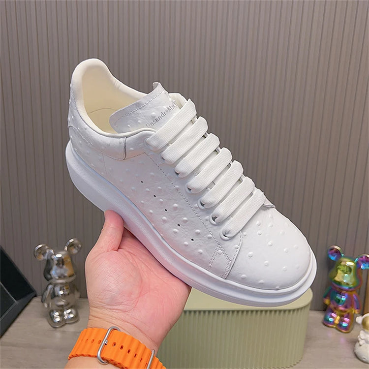 Men Genuine Leather Platform Causal Sneakers Moccasins for Man Black Luxury Brand Designer Loafers High Quality Footwear Shoes