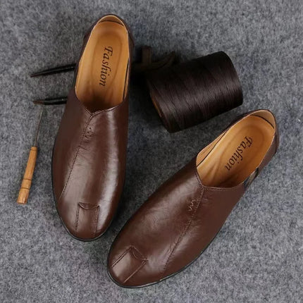 Scarpe Casual da uomo in vera pelle Luxury Brand 2024 mocassini da uomo mocassini traspiranti Slip On scarpe da guida pigre Plus Size 38-47