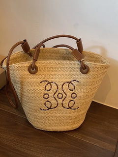 Borsa a tracolla retrò alla moda Borsa da donna Designer di marca di lusso Tote Borsa a tracolla in paglia da donna Borse da spiaggia eleganti da donna