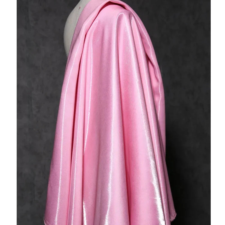Tessuto Satinato Liquido Lucido di Lusso Riflettente Effetto Galassia per Abiti da Sposa e Design di Abiti alla Moda