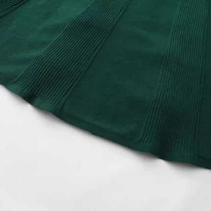 62-96cm Waist Fall Winter Long Skirts Women Elegant Handmade Embriodery Crochet Red Fruit Cashmere Wool Knitted Emerald Skirts PlatiNum