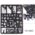 1 PC Nail Stamping Plates Christmas French Xmas Steel Printing Stencil Snowflakes Nail Stamp Templates Nail Art Manicure Tools
