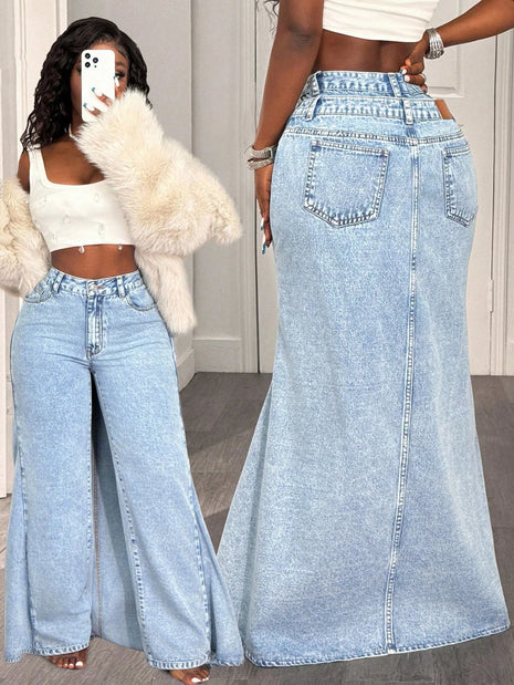 Women's High Waisted Jeans with a Casual and Fashionable Design