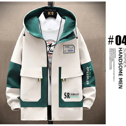 Autumn new style Fashion Trend Hooded Jacket spring Men's Casual Comfort Fleece High Quality Coat male full size M-4XL