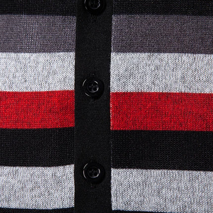 Men's Summer Short Sleeve Polo Shirts, Striped Lapel Collar T-shirts, T19