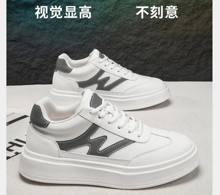 Hot selling Breathable Thick soled Trendy waterproof Durable Casual height increasing shoes Increase by 6 centimeters