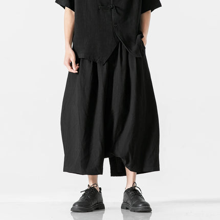 Pantaloni da uomo in stile giapponese Harajuku pantaloni larghi 2025 primavera maschile streetwear Y2K moda punk casual pantaloni a gamba larga a vita alta