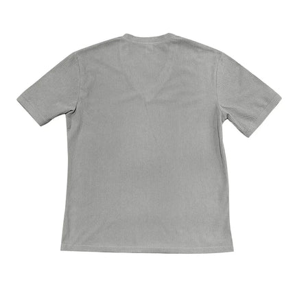 Men's European and American Summer Corduroy Solid Color Slim Casual V-Neck T-Shirt Amazon