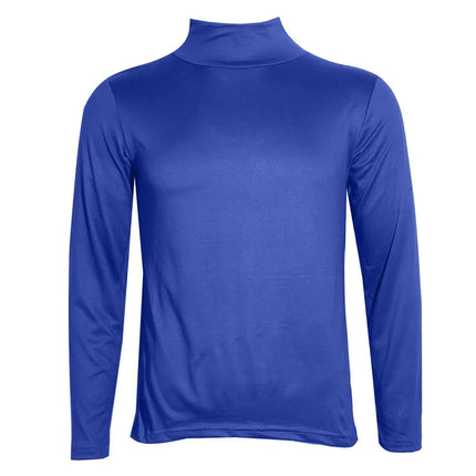 Men's High Neck T-shirts Fashion Solid Slim Long Sleeve T-shirt Male Long Sleeve Basic Bottoming Shirt Fashion Slim-Fit Tops PlatiNum