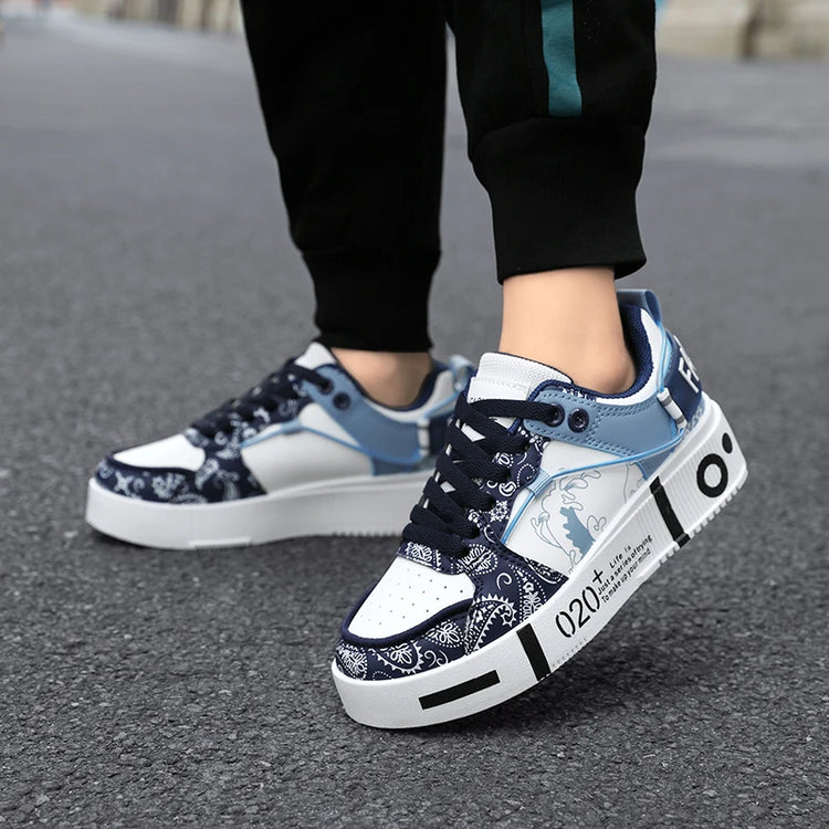 Youth Board Shoes 2025 New Men Women Parent Child Sports Shoes Fashionable Thick Sole Non-slip Casual Walking Shoes Size 31-44