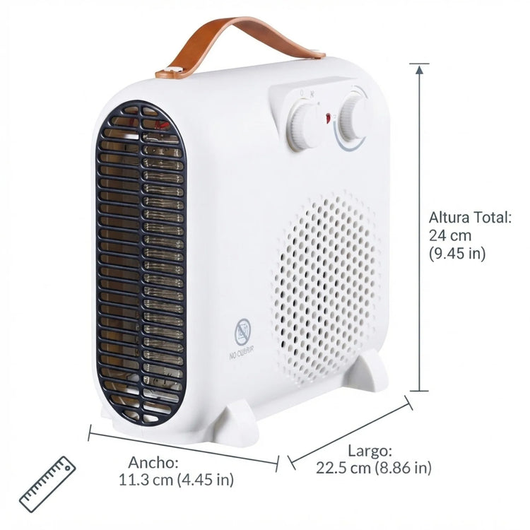2000W Portable Ceramic Heater with Adjustable Thermostat, 3 Operating Modes and Anti-Tipping Protection, Silent Electric Heater for Home and Office