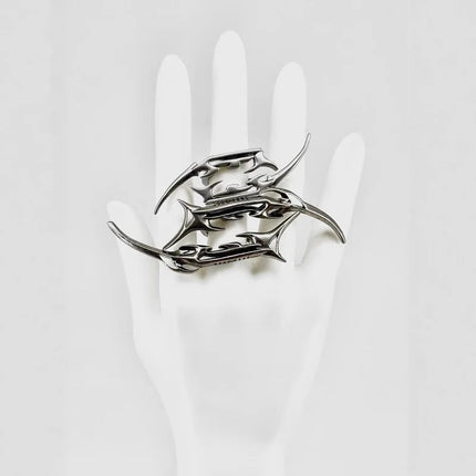 Set di Gioielli Punk Rock per Donne e Uomini, Collane e Anelli con Ciondolo a Croce Gotica, Collezione di Accessori Gioiello Audaci platinumshop