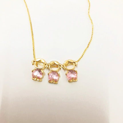 Nidin Fashion Cute Girls Boys Pendant Necklaces For Women Heart Shape Crystal Zircon Charm Clavicle Chain Jewelry Birthday Gifts PlatiNum