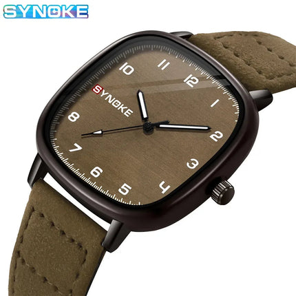 SYNOKE orologio al quarzo da uomo Fashion Simple Business Belt orologio al quarzo per uomo orologio da polso per studenti sport Non meccanico platinumshop
