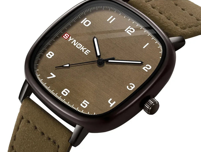 SYNOKE orologio al quarzo da uomo Fashion Simple Business Belt orologio al quarzo per uomo orologio da polso per studenti sport Non meccanico platinumshop