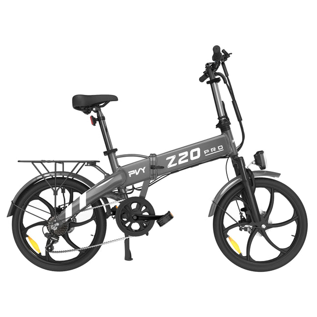 Bicicletta Elettrica Pieghevole PVY Z20 PRO, E-Bike per Uomo e Donna, 50N.m 250W 36V 10.4Ah, Batteria Rimovibile per Pendolarismo, con 7 Velocità