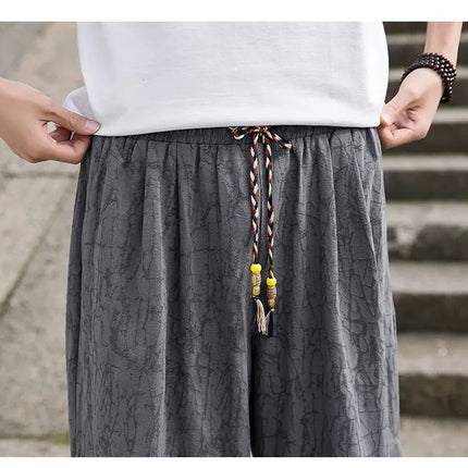 Pantaloni da samurai giapponesi Kimono da uomo Pantaloni casual in cotone retrò da uomo Pantaloni larghi casual Hip Hop Harajuku di alta qualità da uomo
