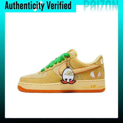 Nike x DOAF Air Force 1 Low top Skateboard Shoes Unisex Yellow IU7612-700