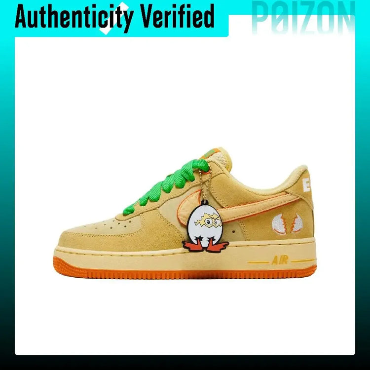 Nike x DOAF Air Force 1 Low top Skateboard Shoes Unisex Yellow IU7612-700