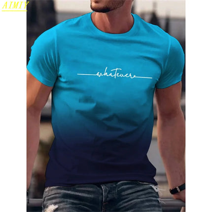 T-shirt da uomo casual sportiva oversize ampia più abbigliamento con stampa Milano comoda maglietta da shopping girocollo a maniche corte