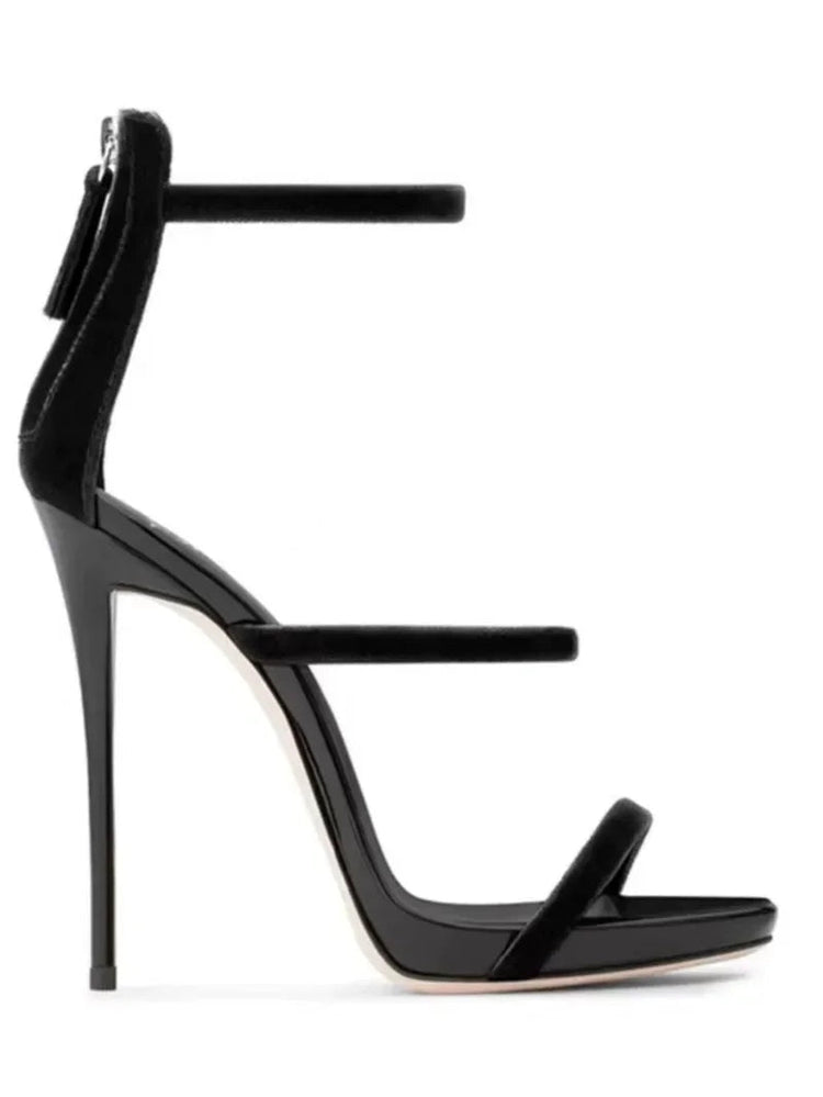 2025 New Luxury Womens Shoes Summer Sexy Stiletto High Heel Pumps Fashion High-quality Banquet Zipper Strap High Sandals Zapatos PlatiNum