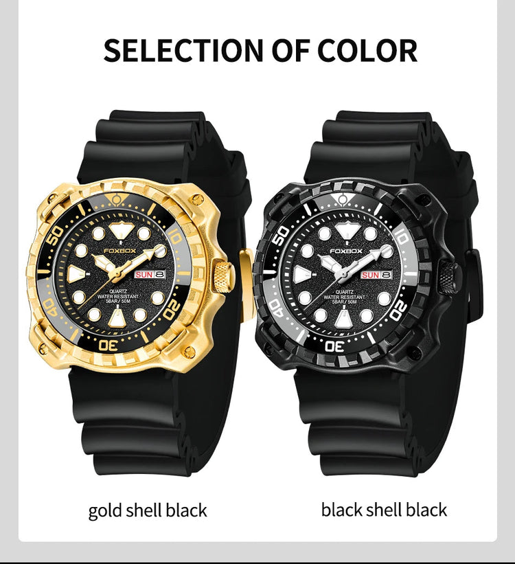 Orologio da uomo LIGE 2026 alla moda, orologio sportivo di lusso con quadrante grande, impermeabile, luminoso, al quarzo, con datario, per uomo, marca Foxbox platinumshop