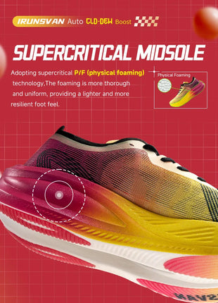 IRUNSVAN  Lightweight Marathon Sneakers Men Running Shoes Breathable Sports Shoes Casual Comfortable Athletic Training Unisex PlatiNum