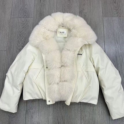 ZADORIN 2026 Detachable Faux Fur Collar Short Parka Winter Jackets Women Elegant Loose Cotton Padded Outerwear Warm Women Coats