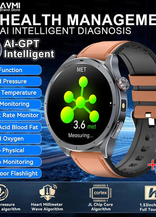 Nuovo Smartwatch 2026 per Analisi del Grasso Corporeo, ECG+PPG, Acido Urico, Pressione Sanguigna, Ossigeno nel Sangue, Orologio con Chiamate per Uomini e Donne platinumshop