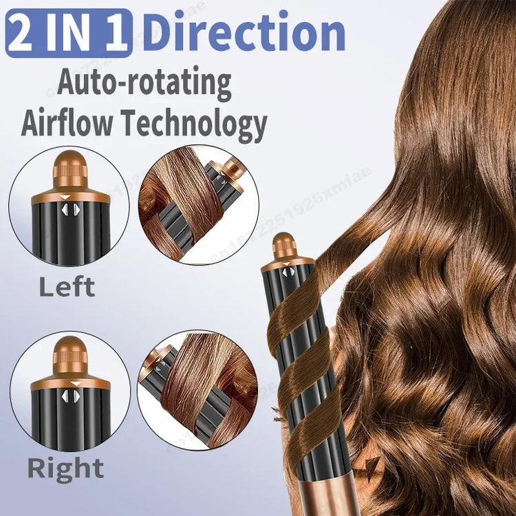 6 in 1 Blow Dryer Brush 220V Negative Ion Hair Styler Set Hot Air Styler for Auto Curling Hair Styling Tools Best Gift for Women