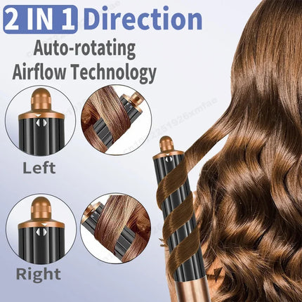 6 in 1 Professional Hot Air Styler Negative Ion Multi Hair Styler Set for Auto Curling Hair Styling Tools Best Gift for Women