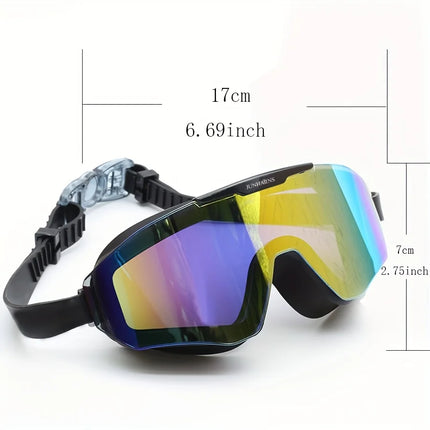 Nuovi occhialini da nuoto HD elettrolitici Occhiali da acqua con montatura grande per adulti Cinturino in silicone PC Buceo Accessori per la pesca subacquea