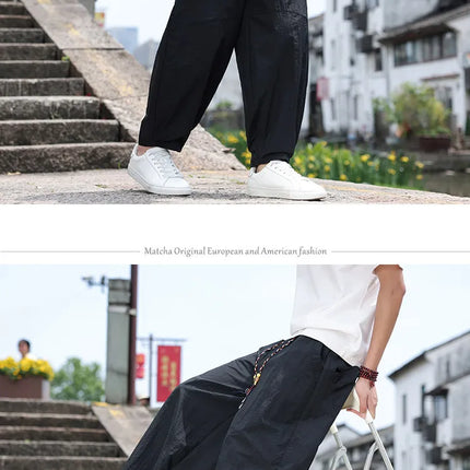 Pantaloni Larghi Estivi da Uomo, Stile Retrò Oversize, Pantaloni Harem Tinta Unita, Pantaloni Casual Harajuku, Pantaloni da Jogging per Donna, Abbigliamento Streetwear
