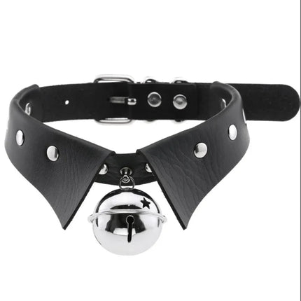 1Pc Harajuku Cuore Sexy Rivetti Cuoio DELL'UNITÀ di elaborazione Nero Goth Punk Girocollo Per Y2K Ragazze FAI DA TE Goth Star Pentagramma Collane Grosse Gioielli PlatiNum