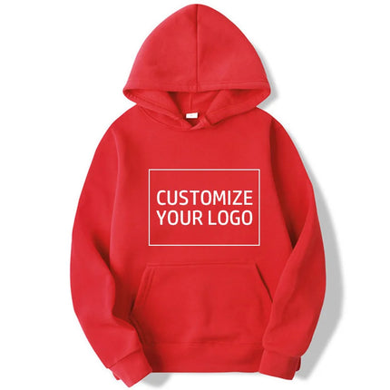 Diy Your Own Design Print Pattern Customize Autumn Long Sleeve Hoodies Solid Color Women Fashion 10 Colors Tops