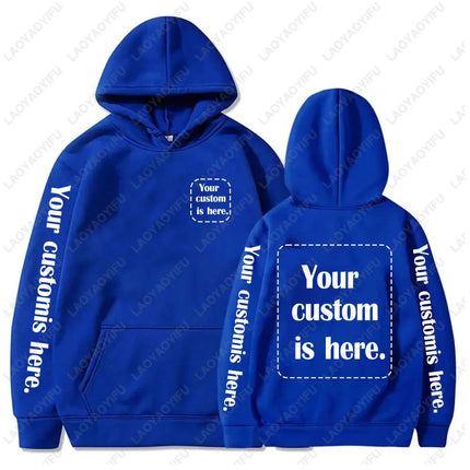 2026 Student Casual Custom Printed Text DIY Hoodie Customized Personalized Hoody Custom Hoodies Text Sweatshirt Clothes