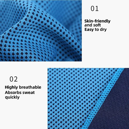 Asciugamano freddo avvolto in silicone circolare Asciugamano rinfrescante Asciugamani in microfibra ad asciugatura rapida Accessori da spiaggia Asciugamano Sport Fitness 1PC