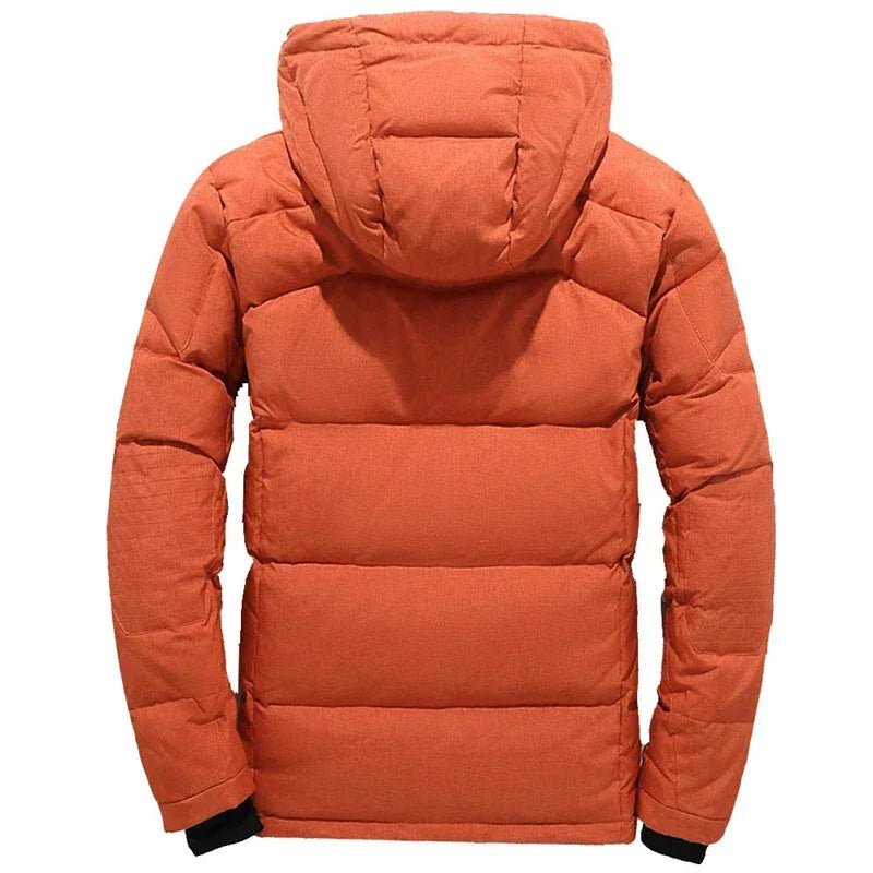 -20 Degree Down Jacket Male Winter Parkas Men White Duck Down Jacket Hooded Outdoor Thick Warm Padded Snow Coat Oversize M-4XL - PlatiNum