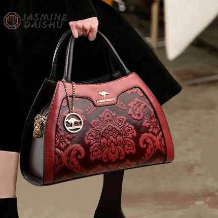 New Women Bag Luxury Designer Cowhide Handbags for Women Famous Brands Crossbody bag for Women Leather Shoulder Bags Sac a main PlatiNum