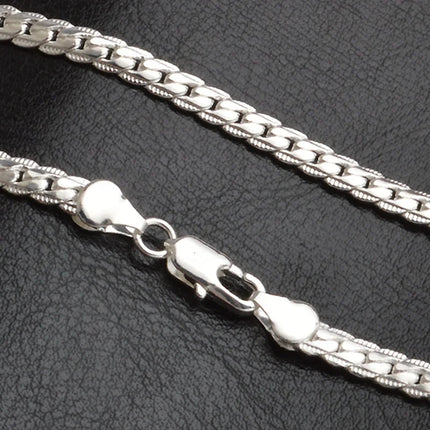 20-60 cm 5 mm colore argento marchio di lusso design nobile collana a catena per donna uomo moda gioielli di fidanzamento di nozze PlatiNum
