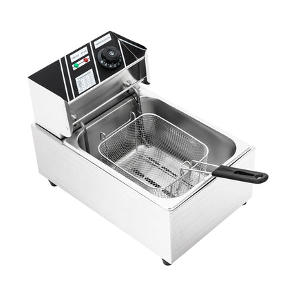 EF-81 220V 2500W Euro Plug 6L Singolo Cilindro Forno per Alimenti Commerciale Friggitrice Per Fare Patatine Pollo Fritto Pollo